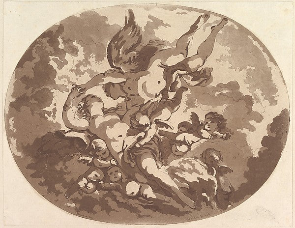 Venus and Cupid 1766-Jean Claude Richard, Abbé de Saint-Non, A,16x12