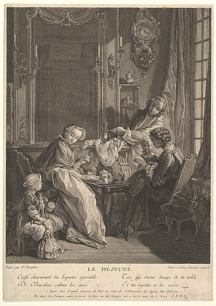Luncheon-Bernard Lepicié, After François Boucher ,  Poster Print Wall Art