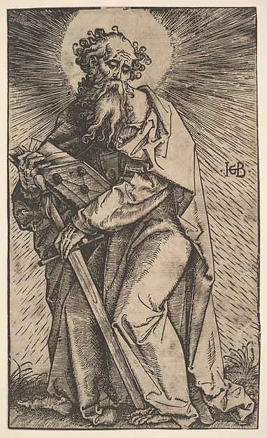 Saint Paul from Christ and the Apostles 1519-Hans Baldung   14,  Poster Print Wall Art