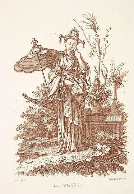 The Parasol 19th cent-After François Boucher ,  Poster Print