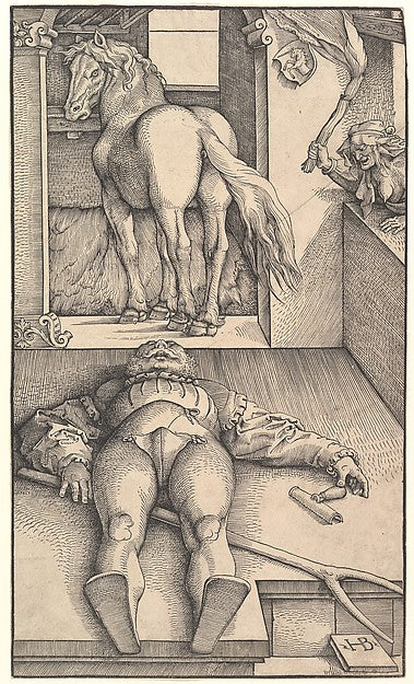 The Bewitched Groom c1544-Hans Baldung   1484/85–1545 Strasbou,16x12"(A3)Poster