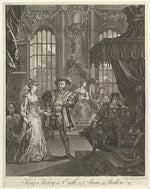 William Hogarth:King Henry the Eighth and Anna Bullen c1728-16x12"(A3) Poster