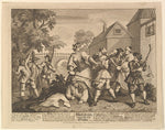 William Hogarth:Hudibras Vanquished by Trulla 1725–68-16x12"(A3) Poster