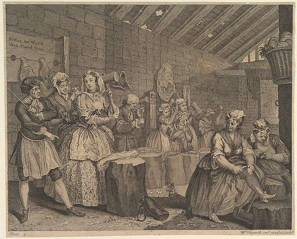 William Hogarth:A Harlot's Progress Plate 4 before April 173-16x12