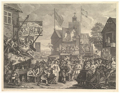 William Hogarth:Southwark Fair 1734-16x12"(A3) Poster