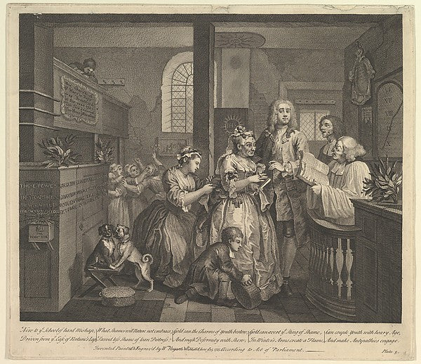 William HogarthA Rake's Progress Plate 5 June 25, 1735-16x12