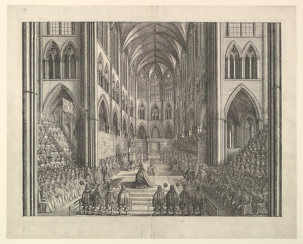 Coronation Procession of Charles II 1662-Wenceslaus Hollar,  Poster Print Wall Art