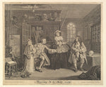 After William Hogarth:Marriage A-la-Mode Plate III April 1,-16x12"(A3) Poster