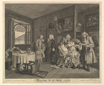 After William Hogarth:Marriage A-la-Mode Plate VI April 1, 1-16x12"(A3) Poster