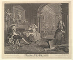 After William Hogarth:Marriage A-la-Mode Plate II April 1745-16x12"(A3) Poster