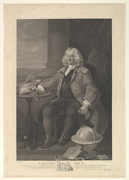 After William Hogarth:Captain Thomas Coram December 1, 1796-16x12