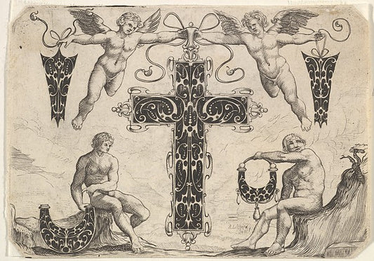 :Cross-shaped Pendant and Four Other Motifs 1622-16x12"(A3) Poster