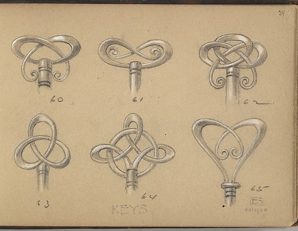 Edgar Gilstrap Simpson ):Six Designs for Key Grips 1900-16x12"(A3) Poster