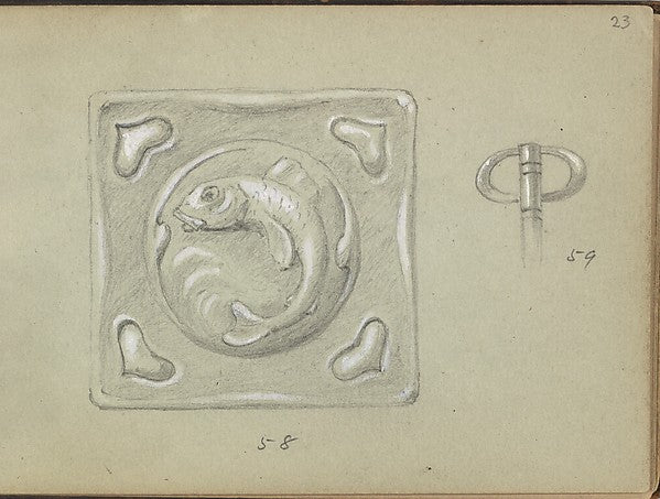 Edgar Gilstrap Simpson ):Design for a Decorative Plate and a-16x12"(A3) Poster