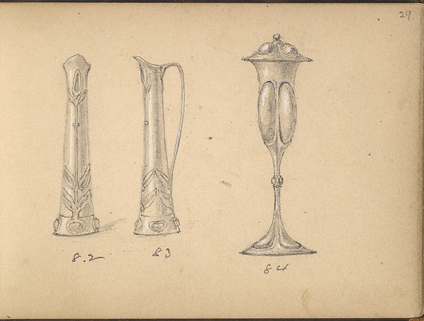 Edgar Gilstrap Simpson ):Designs for a Ewer and a Drinking V-16x12"(A3) Poster