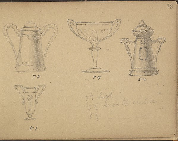 Edgar Gilstrap Simpson ):Four Designs for Drinking Vessels 1-16x12"(A3) Poster