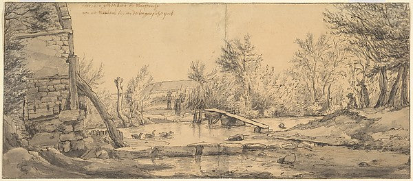 Watermill near Maastricht 1670-Valentijn Klotz ,  Poster Print Wall Art