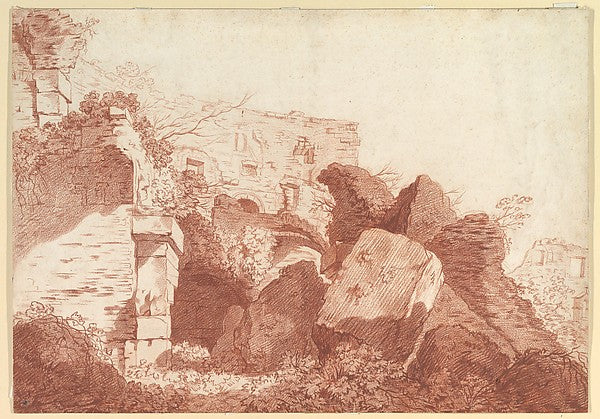 Joseph Benoît Suvée :Ruins of the Colosseum-16x12"(A3) Poster