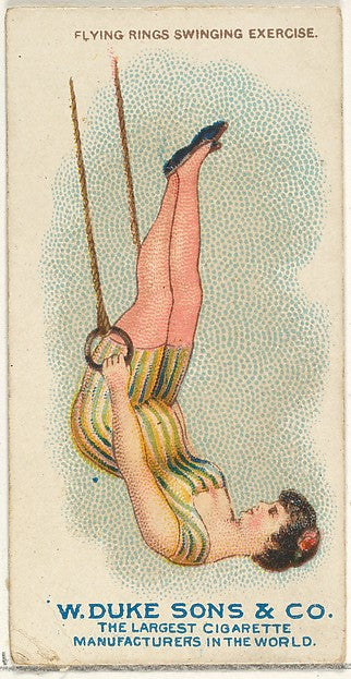 :Flying Rings Swinging Exercise from the Gymnastic Exercises-16x12"(A3) Poster