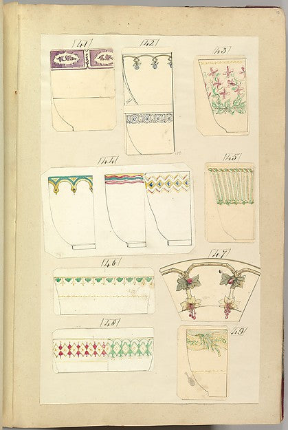 Thirteen Designs for Decorated Cups 1845–55-Alfred Henry Forre,16x12