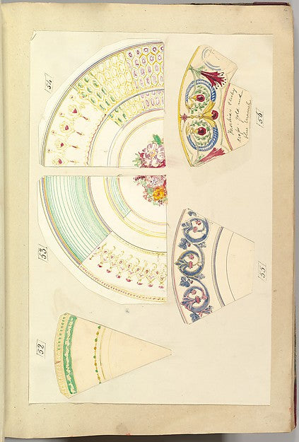 Nine Designs for Decorated Plates 1845–55-Alfred Henry Forrest,  Poster Print Wall Art