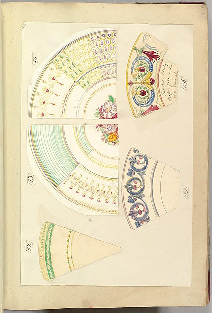 Nine Designs for Decorated Plates 1845–55-Alfred Henry Forrest,16x12