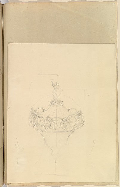 Sketch of a Chalice 1845–55-Alfred Henry Forrester [Alfred Cro,  Poster Print Wall Art