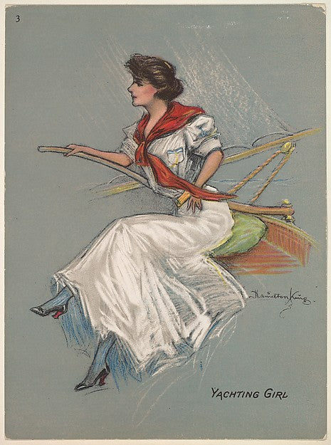 Hamilton King:Yachting Girl from the series "Hamilton King G-16x12"(A3) Poster