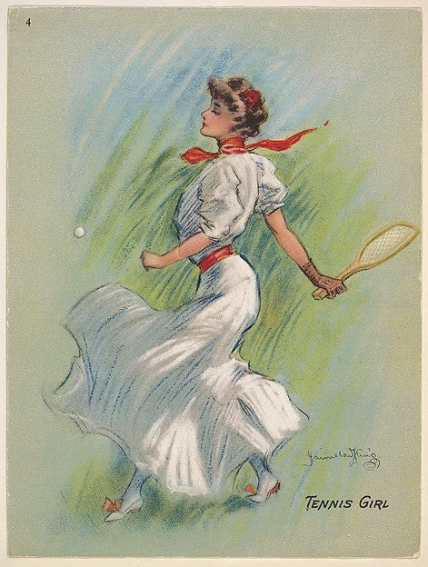 Hamilton King:Tennis Girl from the series "Hamilton King Gir-16x12"(A3) Poster