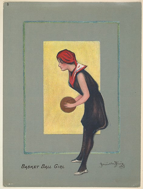 Hamilton King:Basketball Girl from the series "Hamilton King-16x12"(A3) Poster