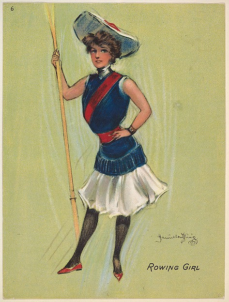 Hamilton King:Rowing Girl from the series "Hamilton King Gir-16x12"(A3) Poster