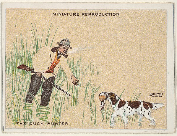 Valentine Sandberg:Card 314 The Duck Hunter from the series -16x12"(A3) Poster