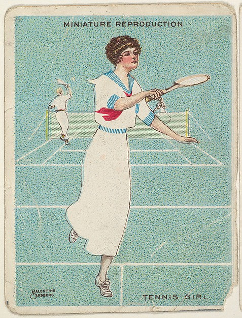 Valentine Sandberg:Card 308 Tennis Girl from the series "Art-16x12"(A3) Poster