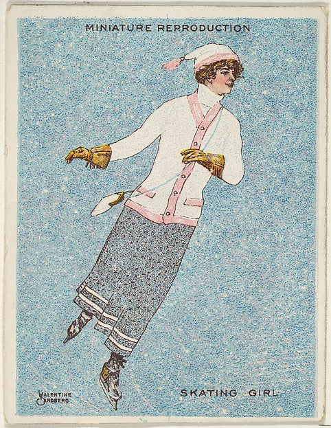 Valentine Sandberg:Card 316 Skating Girl from the series "Ar-16x12"(A3) Poster