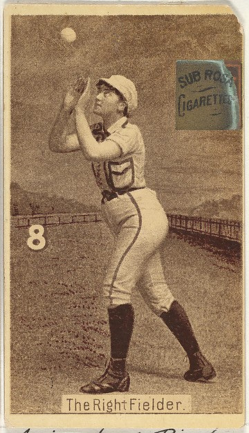 :Card 8 The Right Fielder from the series "Women Baseball Pl-16x12"(A3) Poster