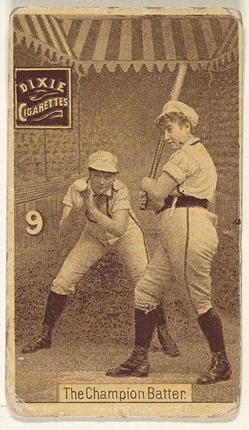 :Card 9 The Champion Batter from the series "Women Baseball -16x12"(A3) Poster