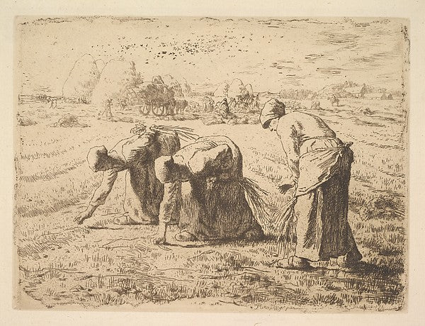 The Gleaners 1834–75-Jean-François Millet, Poster Print