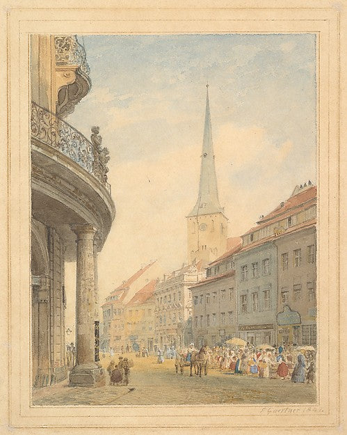 Eduard Gaertner:View of Berlin with the Ephraim Palais at Le-16x12"(A3) Poster