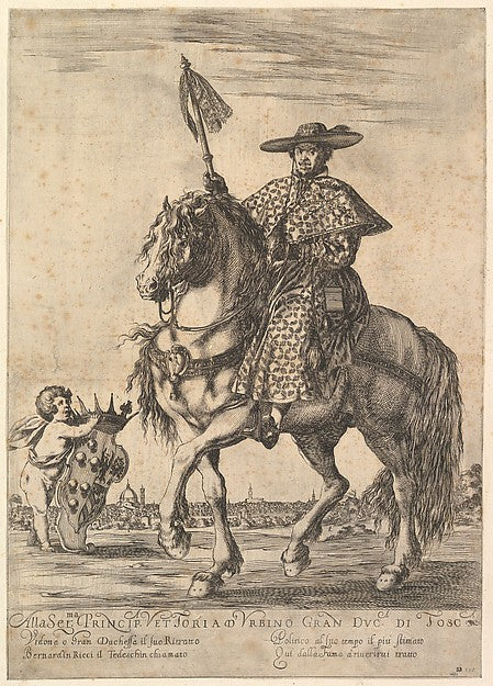 Stefano della Bella :Bernardino Ricci called il Tedeschino a-16x12"(A3) Poster
