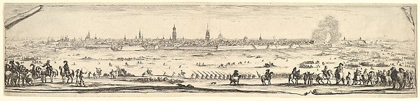 Stefano della Bella :Plan and view of the city of Arras depi-16x12"(A3) Poster
