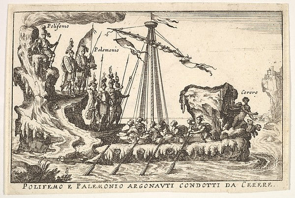 After Remigio Cantagallina :Plate 8: Polyphemus and Palemoni-16x12"(A3) Poster