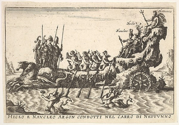 After Remigio Cantagallina :Plate 9: Argonauts Hicleus and N-16x12"(A3) Poster