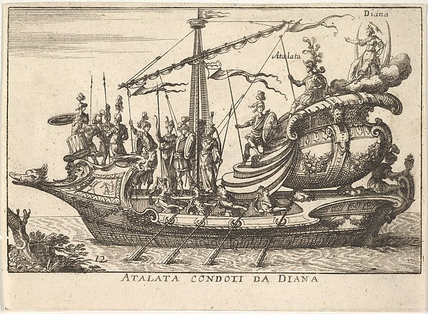 After Remigio Cantagallina :Plate 12: Atalanta led by Diana -16x12"(A3) Poster
