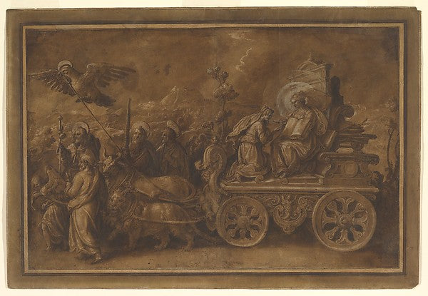 Allegory of the Triumph of the Church 16th cent-Jan van der St, Poster Print