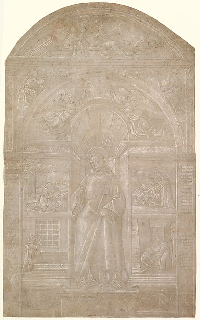 Francesco di Paolo da Montereale:Saint Leonard and Four Epis-16x12"(A3) Poster