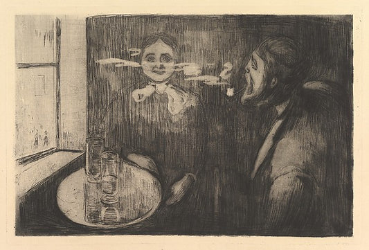Tête-à-tête 1894-Edvard Munch,16x12"(A3) Poster