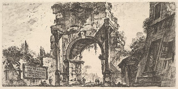 Plate 8 -  Arch of Drusus at the Porta S. Sebastiano in Rome  c1,  Poster Print Wall Art
