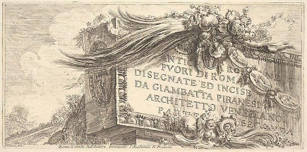 Frontispiece to Part Two. Roman Antiquities outside Rome drawn,  Poster Print Wall Art