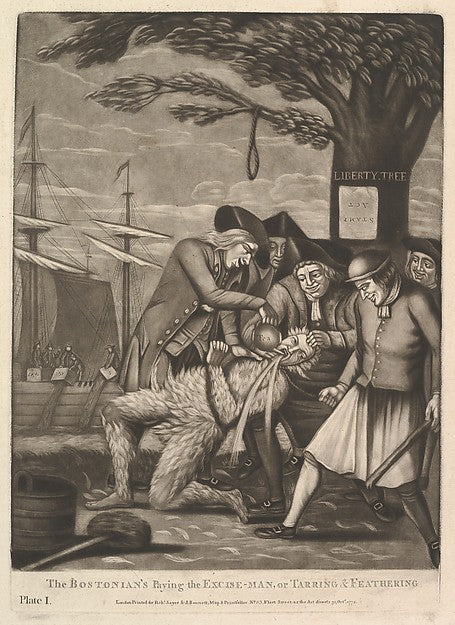 The Bostonians Paying the Excise-Man  or Tarring & Feathering , Poster Print