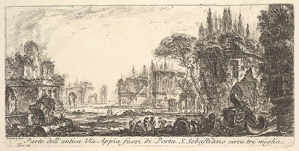 Giovanni Battista Piranesi :Plate 19: Part of the ancient Ap-16x12"(A3) Poster